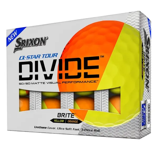 Srixon Q-Star Tour Divide Yellow/Orange Golf Balls 